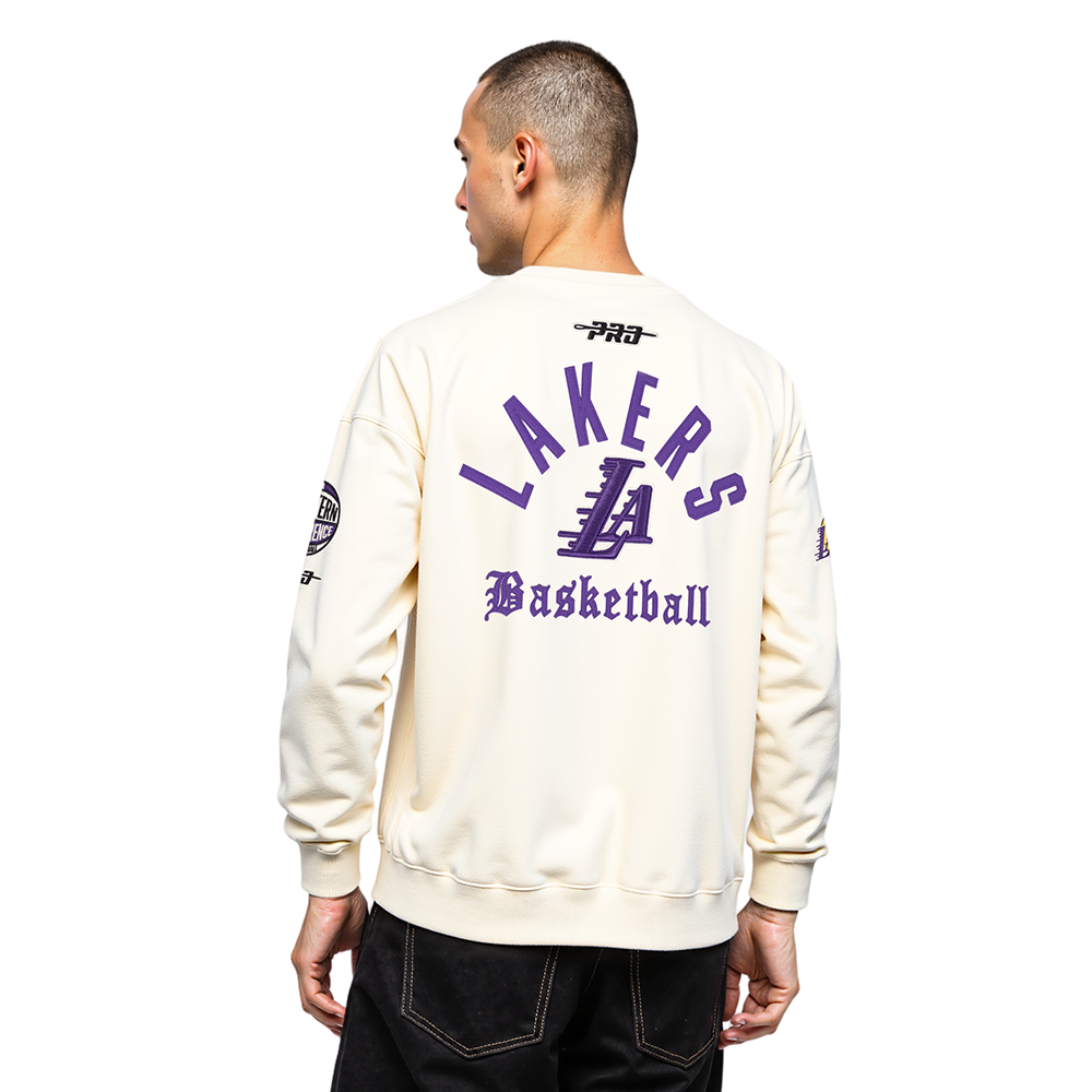NBA LOS ANGELES LAKERS MODERN ORIGINALS CHANDAIL À COL ROND EN MOLLETON POUR HOMME (COQUILLE D'ŒUF)