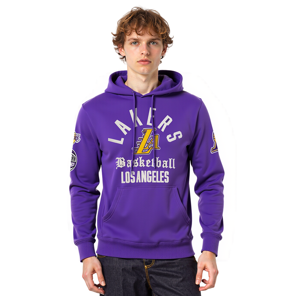 NBA LOS ANGELES LAKERS MODERN ORIGINALS MEN'S FLC PO HOODIE (Purple)