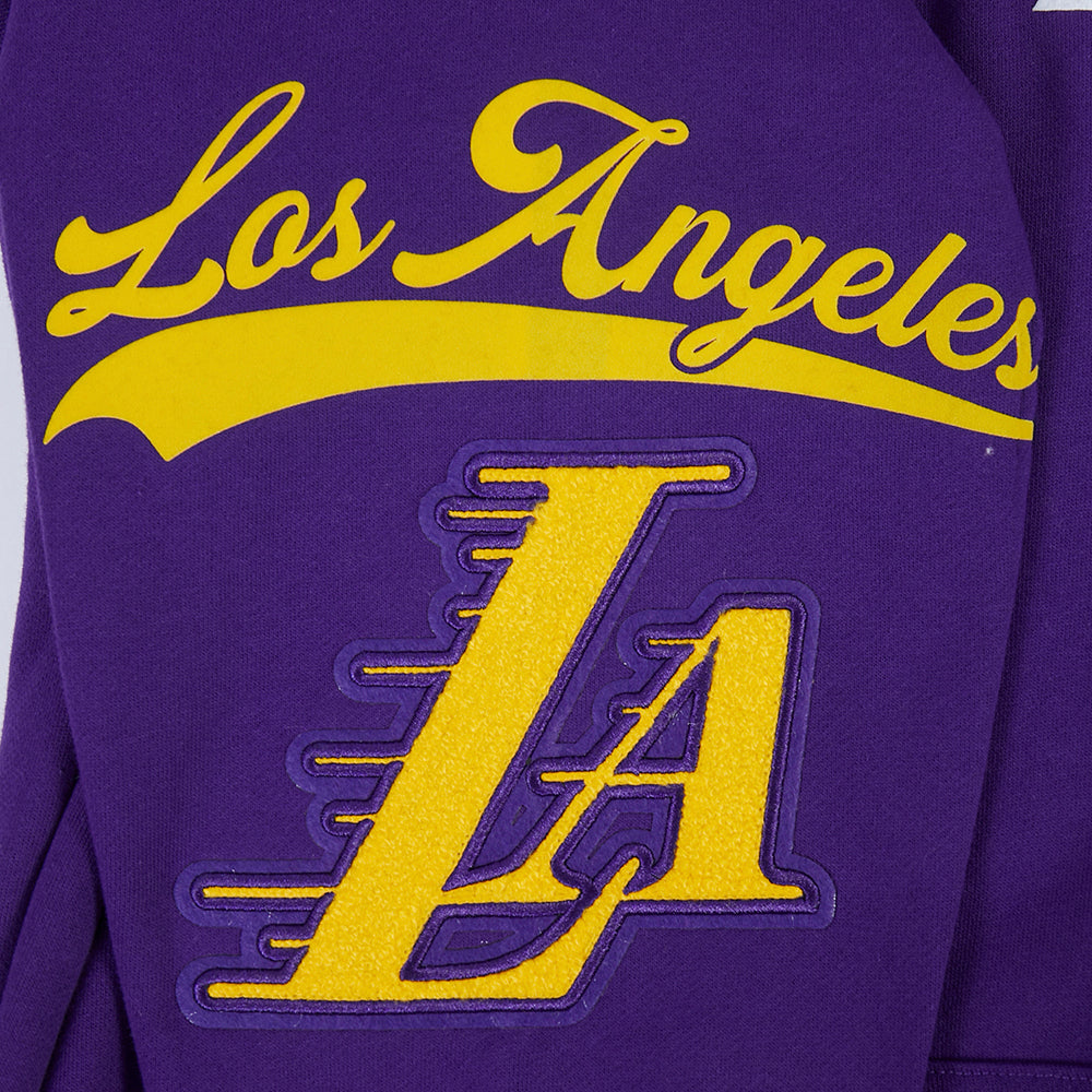 NBA LOS ANGELES LAKERS LIVING LARGE MEN'S PULLOVER HOODIE (PURPLE)