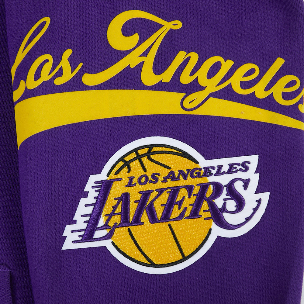 NBA LOS ANGELES LAKERS LIVING LARGE MEN'S PULLOVER HOODIE (PURPLE)