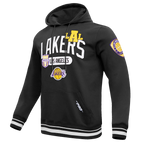 NBA LOS ANGELES LAKERS LETTERMAN CHANDAIL À CAPUCHON POUR HOMME (NOIR)