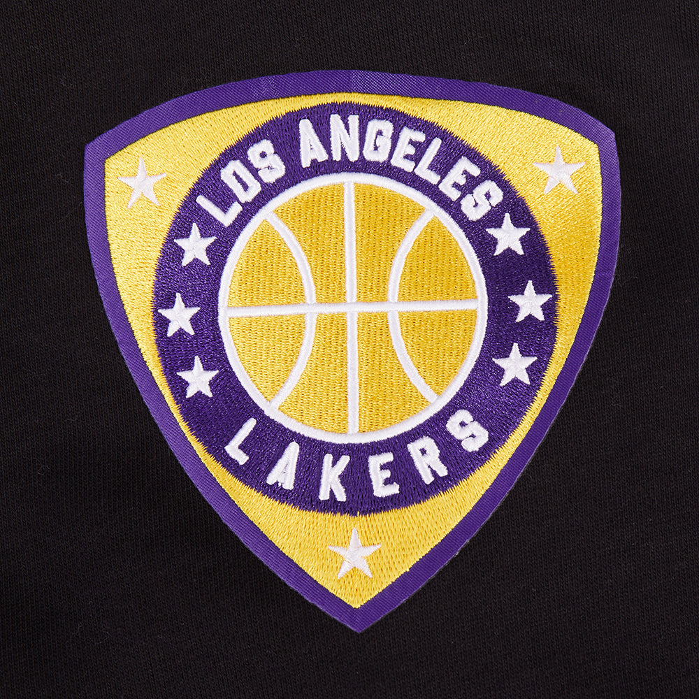 NBA LOS ANGELES LAKERS LETTERMAN CHANDAIL À CAPUCHON POUR HOMME (NOIR)