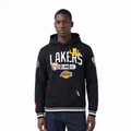 NBA LOS ANGELES LAKERS LETTERMAN CHANDAIL À CAPUCHON POUR HOMME (NOIR)