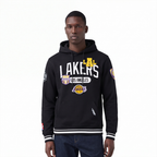 NBA LOS ANGELES LAKERS LETTERMAN CHANDAIL À CAPUCHON POUR HOMME (NOIR)