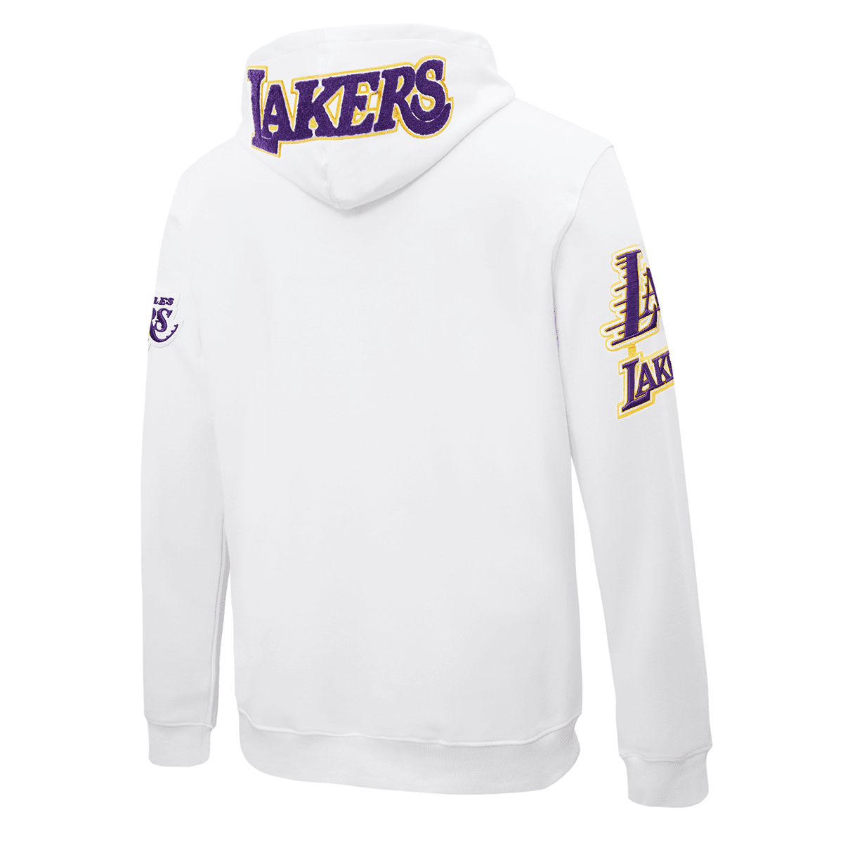 NBA LOS ANGELES LAKERS LA LOGO MEN'S PULLOVER HOODIE (WHITE)