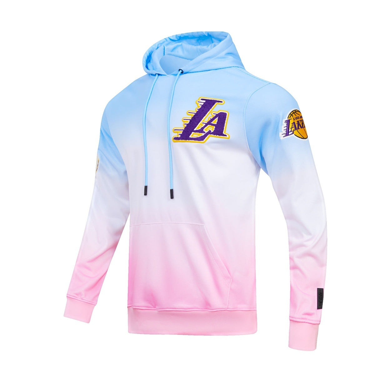 NBA LOS ANGELES LAKERS LOGO PRO TEAM MEN'S PULLOVER HOODIE (BLUE/WHITE/PINK)