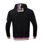 NBA LOS ANGELES LAKERS MASHUP MEN'S RIB PULLOVER HOODIE (BLACK/PURPLE)