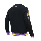 NBA LOS ANGELES LAKERS MASHUP MEN'S RIB CREWNECK (BLACK/PURPLE)