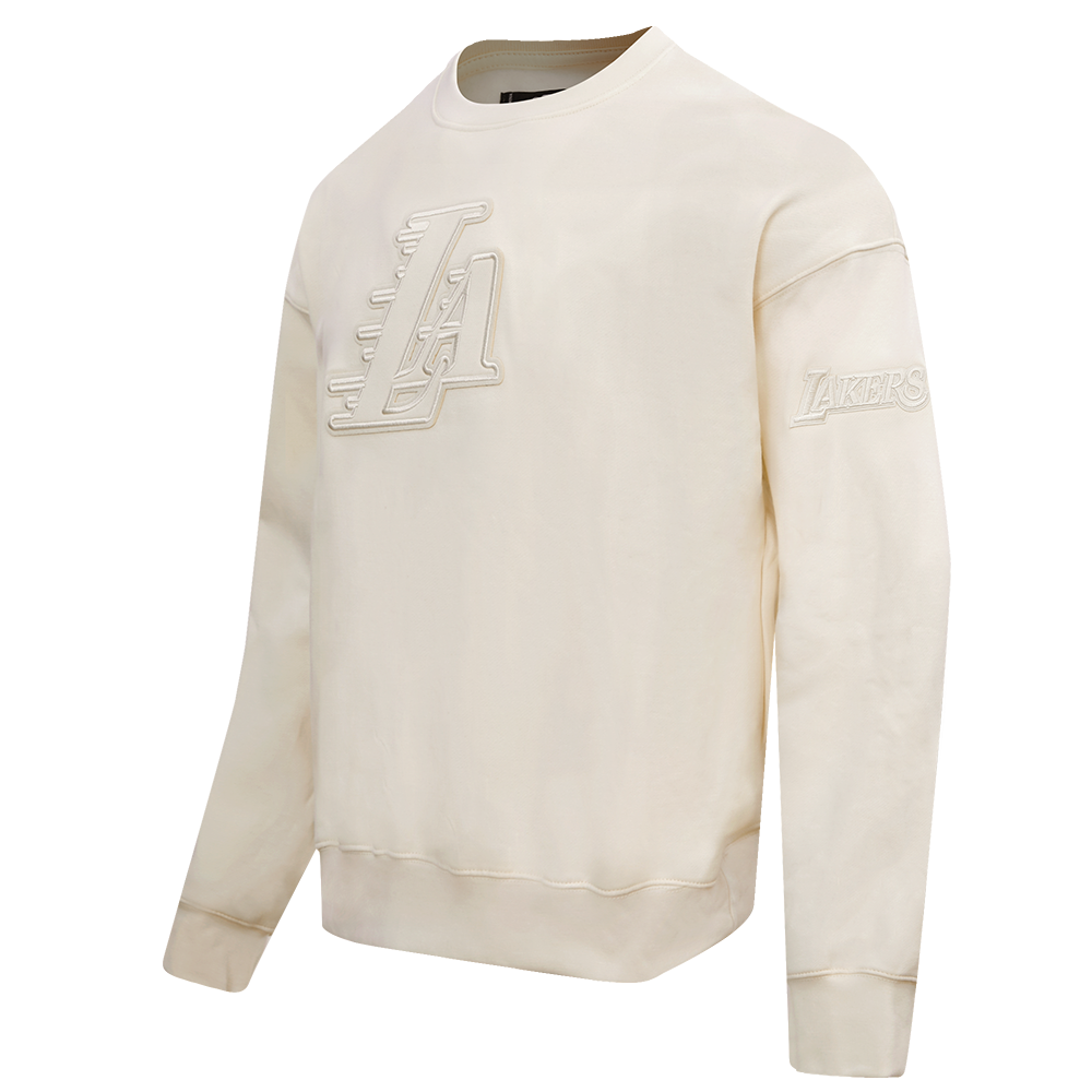 NBA LOS ANGELES LAKERS NEUTRAL DROP SHOULDER FLEECE CREWNECK (EGGSHELL)