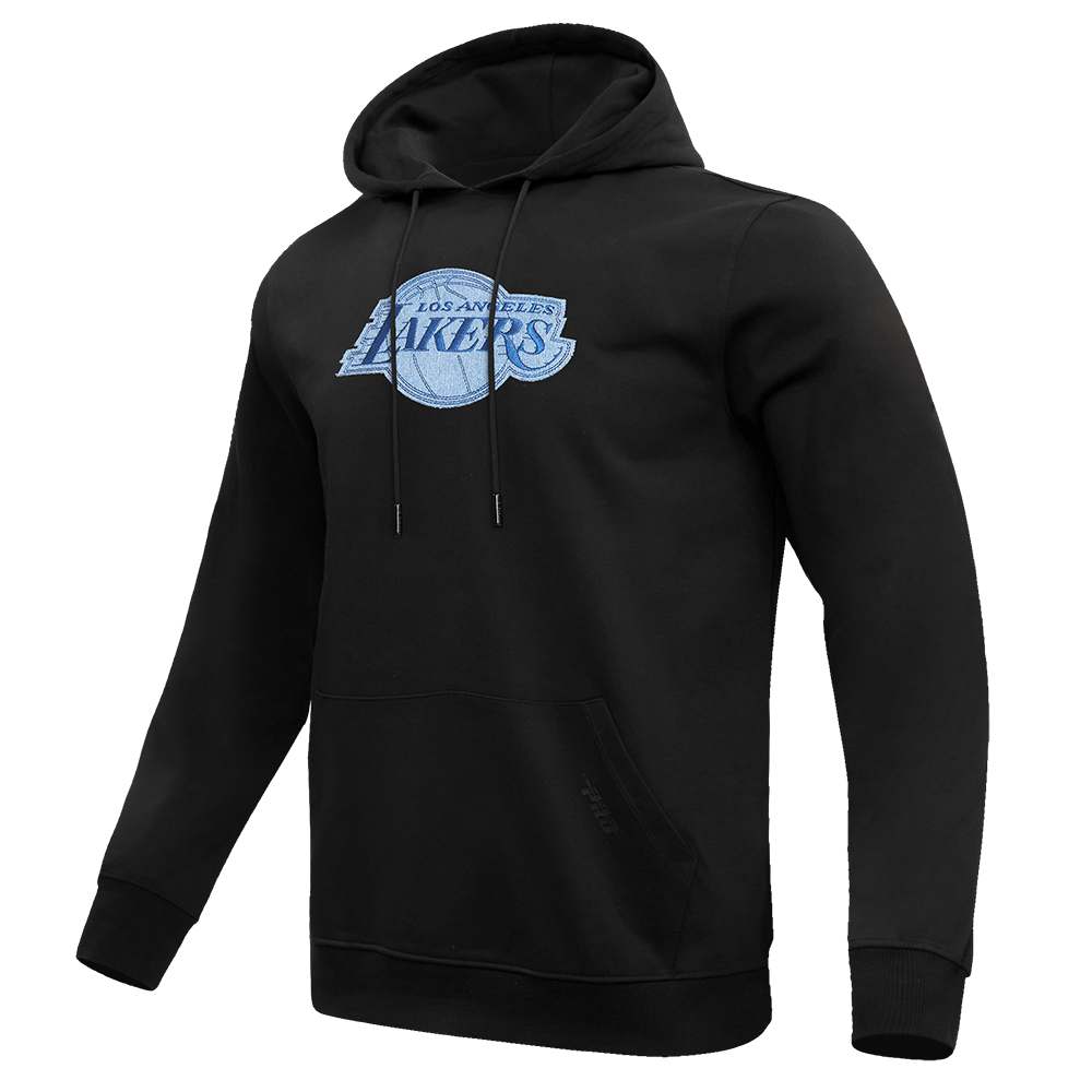 NBA LOS ANGELES LAKERS VARSITY BLUES MEN'S PULLOVER HOODIE (BLACK)