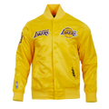NBA LOS ANGELES LAKERS SOUVENIR MEN'S SATIN JACKET (YELLOW)