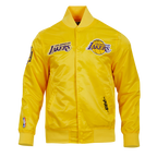 NBA LOS ANGELES LAKERS SOUVENIR MEN'S SATIN JACKET (YELLOW)
