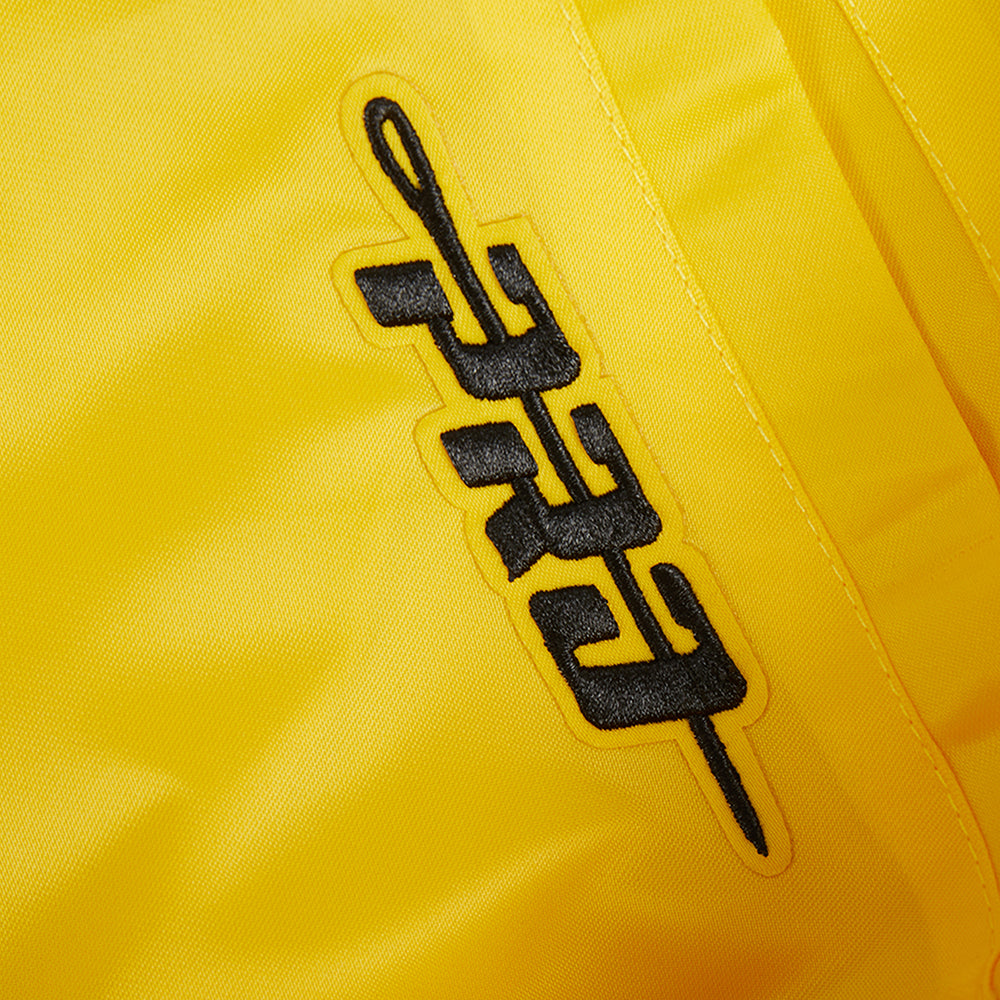 NBA LOS ANGELES LAKERS SOUVENIR MEN'S SATIN JACKET (YELLOW)