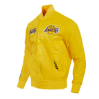 NBA LOS ANGELES LAKERS SOUVENIR MEN'S SATIN JACKET (YELLOW)