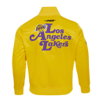 NBA LOS ANGELES LAKERS SOUVENIR MEN'S SATIN JACKET (YELLOW)