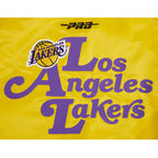 NBA LOS ANGELES LAKERS SOUVENIR MEN'S SATIN JACKET (YELLOW)
