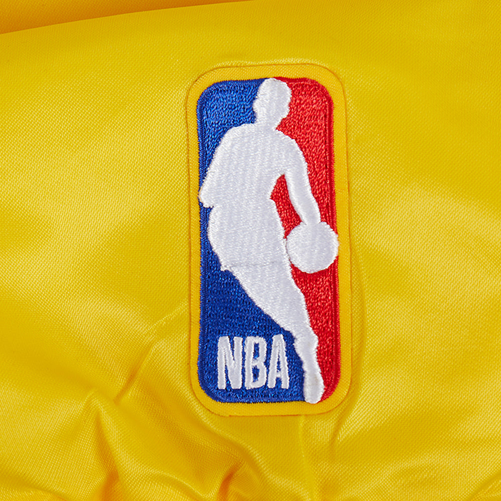 NBA LOS ANGELES LAKERS SOUVENIR MEN'S SATIN JACKET (YELLOW)