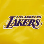 NBA LOS ANGELES LAKERS SOUVENIR MEN'S SATIN JACKET (YELLOW)