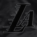 NBA LOS ANGELES LAKERS BLACKOUT MEN'S SATIN JACKET (BLACK)