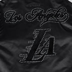 NBA LOS ANGELES LAKERS BLACKOUT MEN'S SATIN JACKET (BLACK)