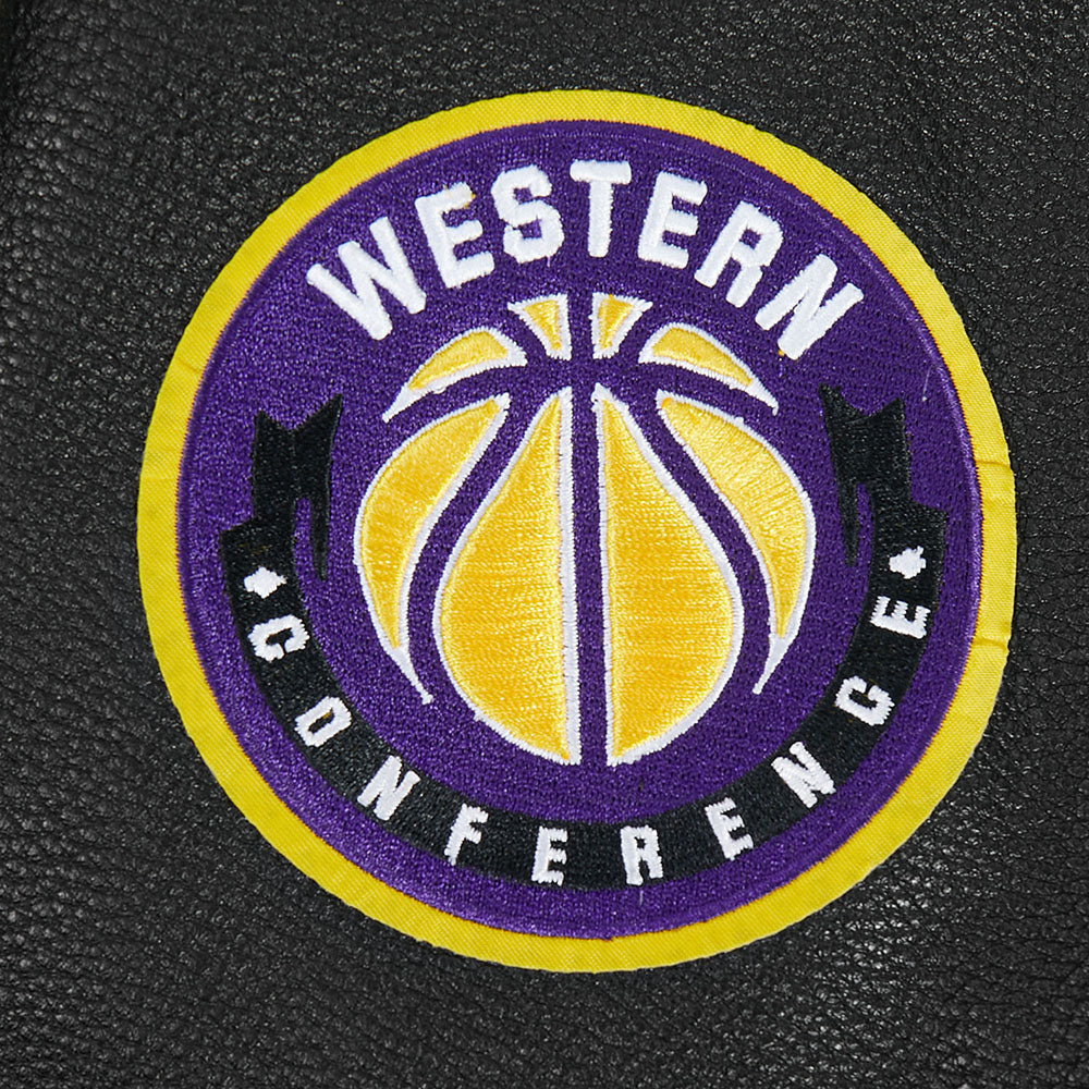 NBA LOS ANGELES LAKERS BORN FOR SPORT MEN'S WOOL VARSITY JACKET (JET BLACK)