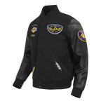 NBA LOS ANGELES LAKERS BORN FOR SPORT MEN'S WOOL VARSITY JACKET (JET BLACK)