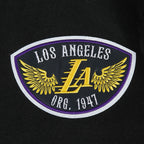 NBA LOS ANGELES LAKERS BORN FOR SPORT MEN'S WOOL VARSITY JACKET (JET BLACK)