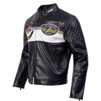 NBA LOS ANGELES LAKERS BORN FOR SPORT MEN'S MOTO JACKET (BLACK/WHITE)