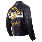 NBA LOS ANGELES LAKERS BORN FOR SPORT MEN'S MOTO JACKET (BLACK/WHITE)