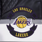 NBA LOS ANGELES LAKERS BORN FOR SPORT MEN'S MOTO JACKET (BLACK/WHITE)