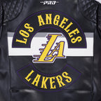 NBA LOS ANGELES LAKERS BORN FOR SPORT MEN'S MOTO JACKET (BLACK/WHITE)