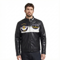 NBA LOS ANGELES LAKERS BORN FOR SPORT MEN'S MOTO JACKET (BLACK/WHITE)
