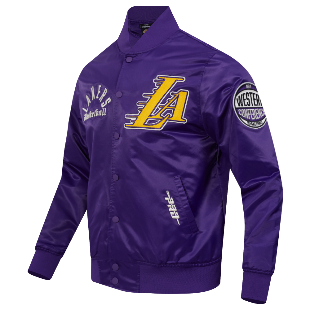 NBA LOS ANGELES LAKERS MODERN ORIGINALS MEN'S SATIN JACKET (Purple)