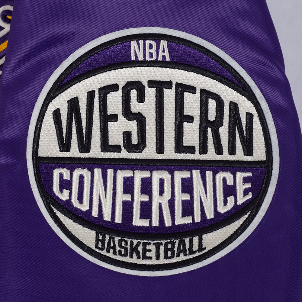 NBA LOS ANGELES LAKERS MODERN ORIGINALS MEN'S SATIN JACKET (Purple)