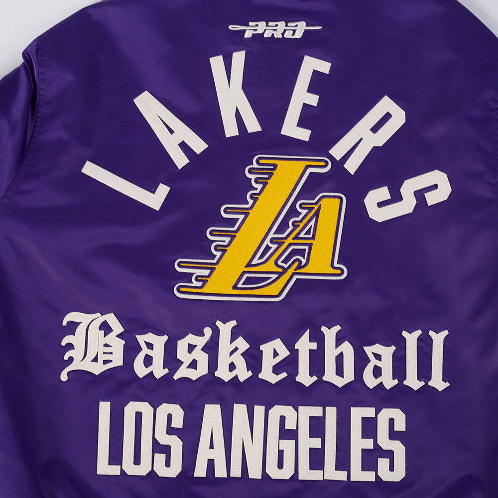 NBA LOS ANGELES LAKERS MODERN ORIGINALS MEN'S SATIN JACKET (Purple)