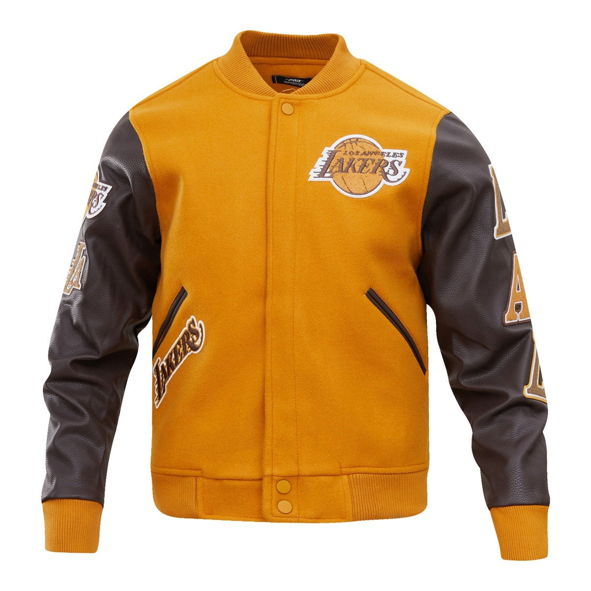 NBA LOS ANGELES LAKERS CLASSIC BLOUSON COLLÉGIAL EN LAINE POUR HOMME (BRUN)
