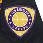 NBA LOS ANGELES LAKERS LETTERMAN BLOUSON EN SATIN POUR HOMME (NOIR)