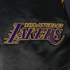NBA LOS ANGELES LAKERS CITY ARCH MEN'S SATIN JACKET (BLACK)