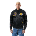 NBA LOS ANGELES LAKERS CITY ARCH MEN'S SATIN JACKET (BLACK)