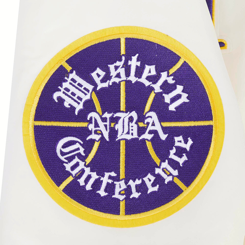 NBA LOS ANGELES LAKERS RETRO CLASSICS MANTEAU POUR HOMME (COQUILLE D'ŒUF/VIOLET)