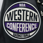 NBA LOS ANGELES LAKERS MODERN ORIGINALS MEN'S LEATHER VARSITY JACKET (JET BLACK)