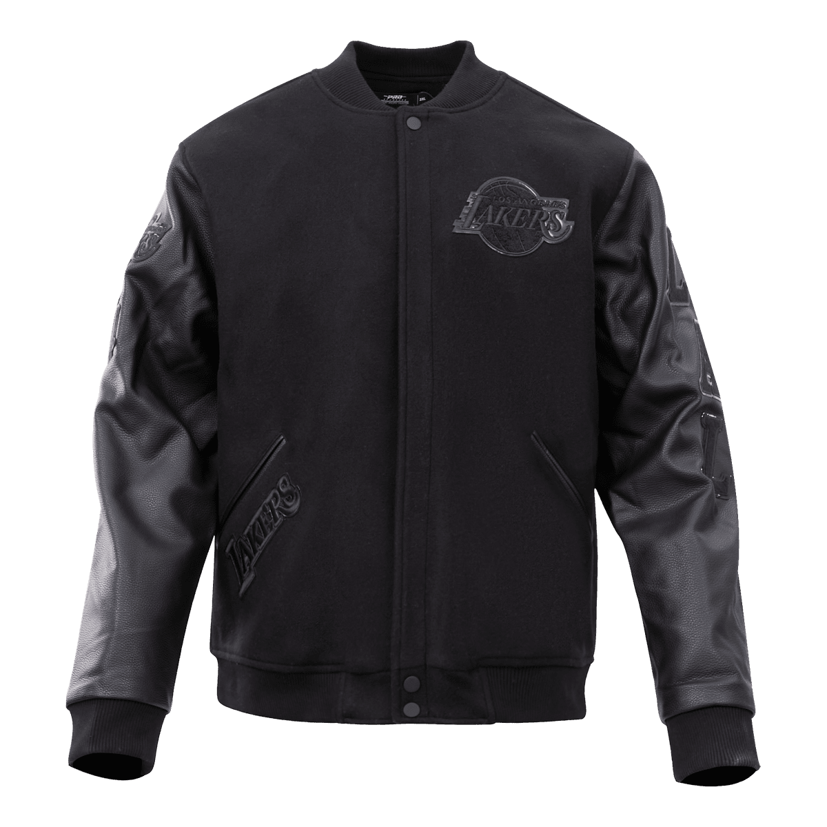 NBA LOS ANGELES LAKERS TRIPLE BLACK BLOUSON COLLÉGIAL POUR HOMME (NOIR)
