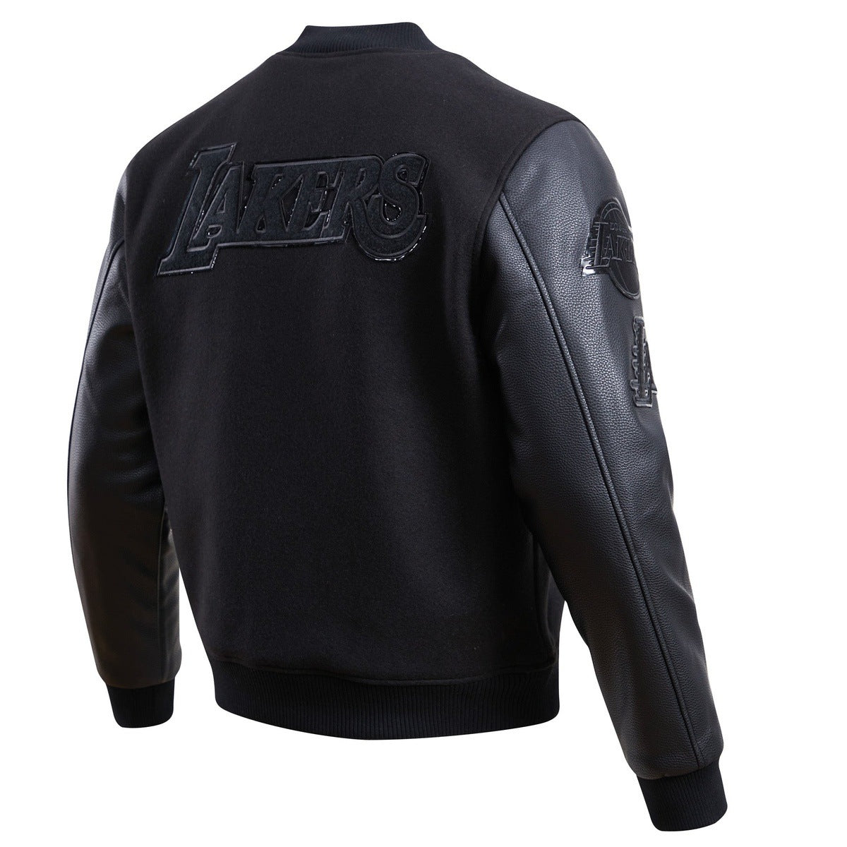 NBA LOS ANGELES LAKERS TRIPLE BLACK MEN'S VARSITY JACKET (BLACK)