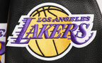 NBA LOS ANGELES LAKERS RETRO CLASSIC MEN'S RIB WOOL VARSITY JACKET (BLACK/PURPLE/YELLOW)