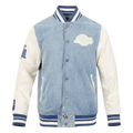 NBA LOS ANGELES LAKERS VARSITY BLUES MEN'S DENIM VARSITY JACKET (DENIM/LINEN)