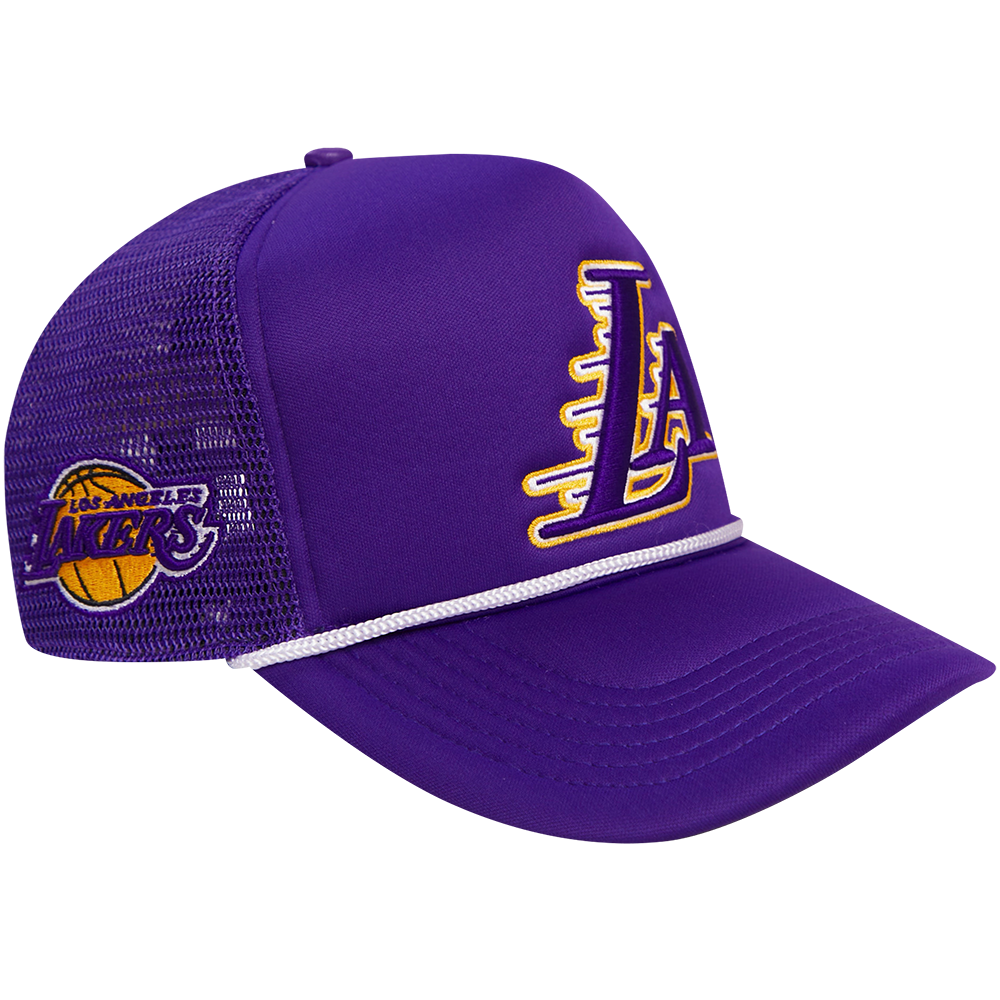 NBA LOS ANGELES LAKERS AD 2 TONE WORDMARK FOAM TRUCKER (PURPLE)