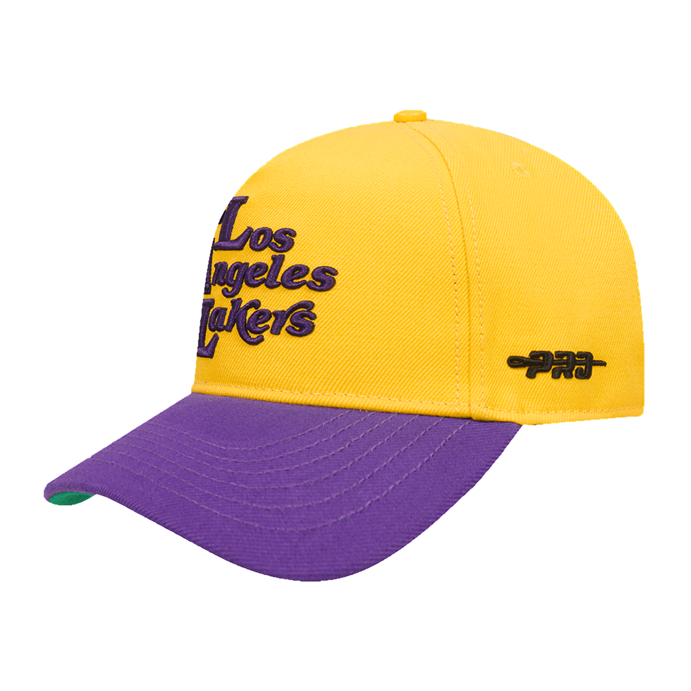 NBA LOS ANGELES LAKERS SOUVENIR MEN'S PINCH FRONT SNAPBACK HAT (YELLOW)