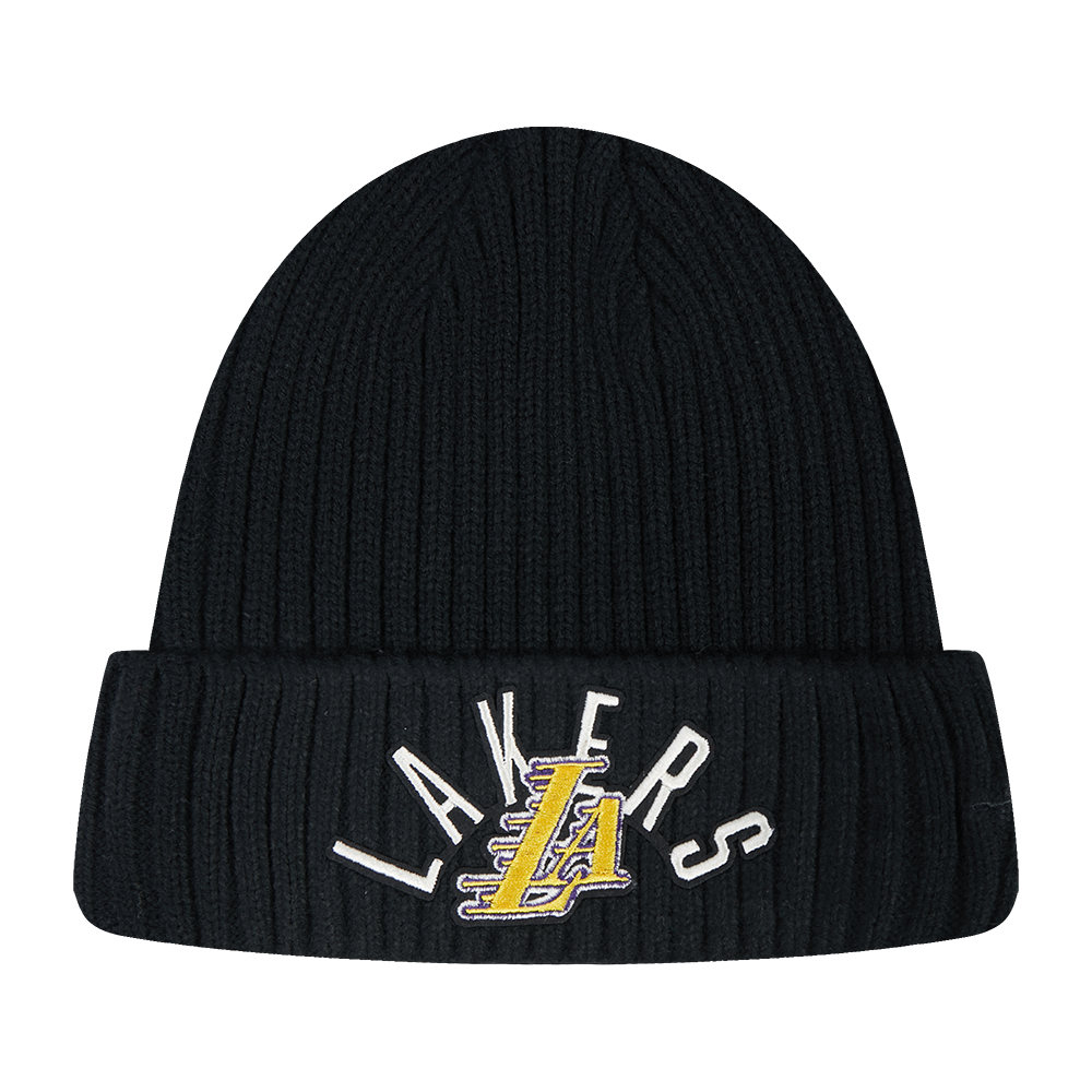 NBA LOS ANGELES LAKERS MODERN ORIGINALS UNLINED PRO BEANIE CUFFED (BLACK)