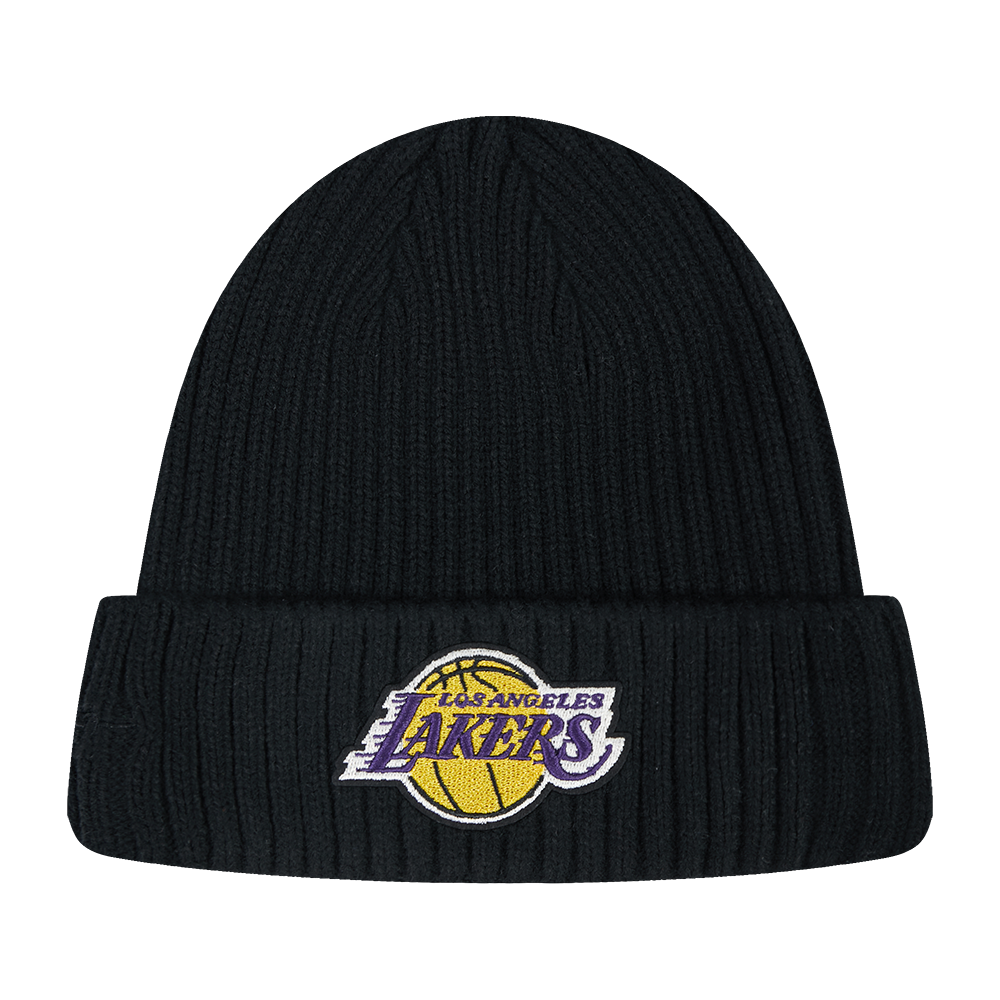 NBA LOS ANGELES LAKERS MODERN ORIGINALS UNLINED PRO BEANIE CUFFED (BLACK)