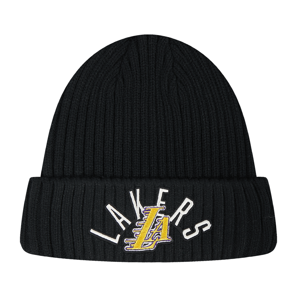 NBA LOS ANGELES LAKERS MODERN ORIGINALS UNLINED PRO BEANIE CUFFED (BLACK)